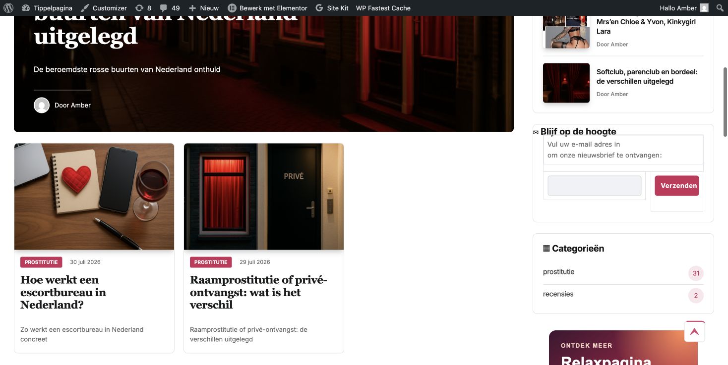 Screenshot van Tippelpagina.nl